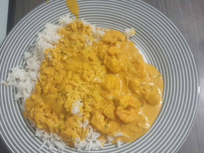 Cliquez pour zoomer ! Curry de crevettes au lait de coco Thermomix par mimine28