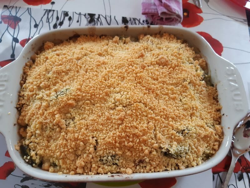 Cliquez pour zoomer ! Crumble poulet, courgettes et parmesan Thermomix par lydie_72