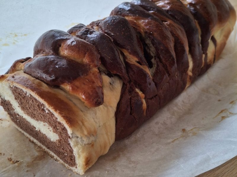 Cliquez pour zoomer ! Brioche marbrée Thermomix par Odyle