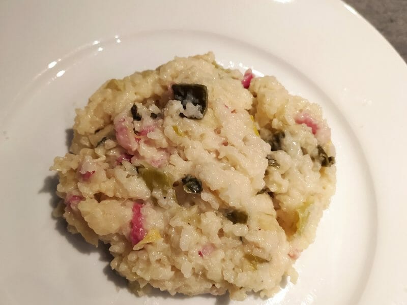 Cliquez pour zoomer ! Risotto poireaux et lardons Thermomix par clemdono