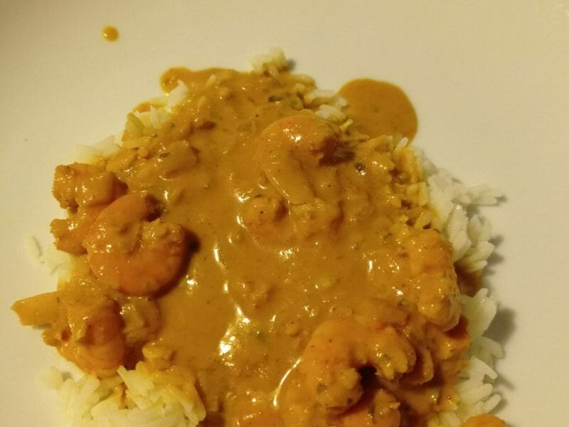 Cliquez pour zoomer ! Curry de crevettes au lait de coco Thermomix par elodie_602