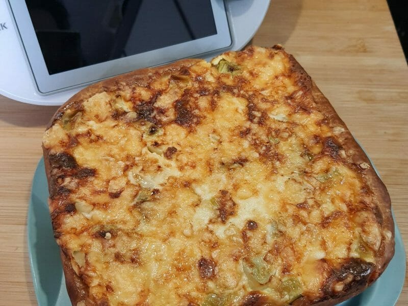 Cliquez pour zoomer ! Gâteau poireaux, lardons et fromage Thermomix par cenathange