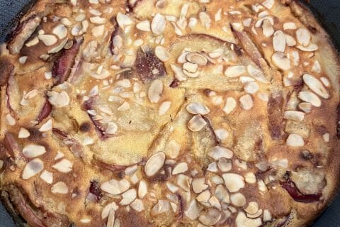 Cliquez pour zoomer ! Clafoutis aux pêches Thermomix par sarah_746