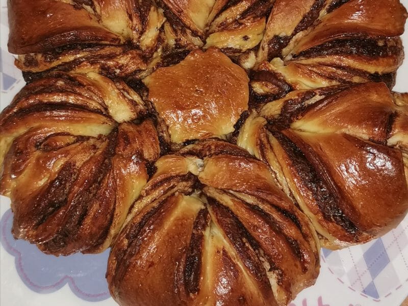 Cliquez pour zoomer ! Brioche étoilée au Nutella Thermomix par nel62