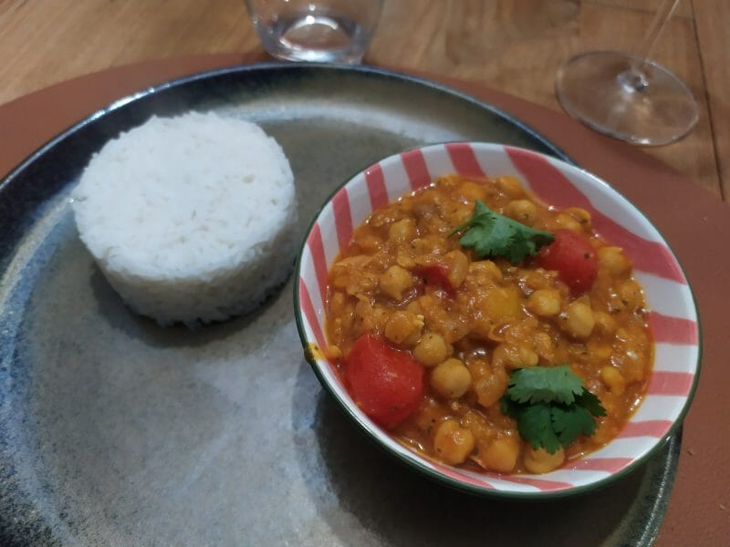 Cliquez pour zoomer ! Curry de pois chiches au lait de coco Thermomix par marindodouce2