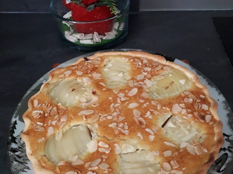 Cliquez pour zoomer ! Tarte aux poires sur lit de chocolat Thermomix par Aurelia138