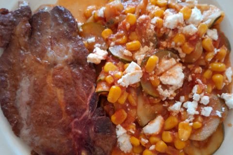 Cliquez pour zoomer ! Poêlée de courgettes à la mexicaine Thermomix par vanes_9