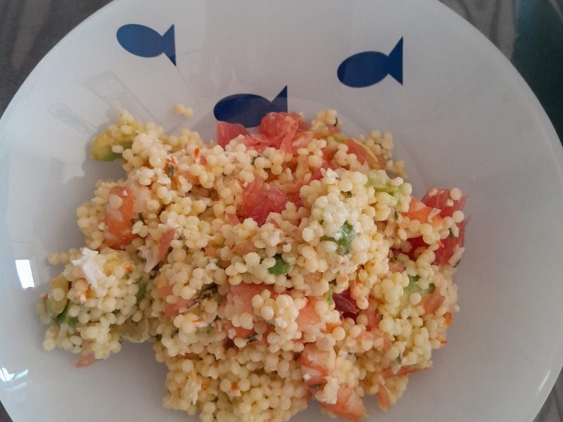 Cliquez pour zoomer ! Salade de perles aux crevettes, pamplemousse et avocat Thermomix par vanes_9