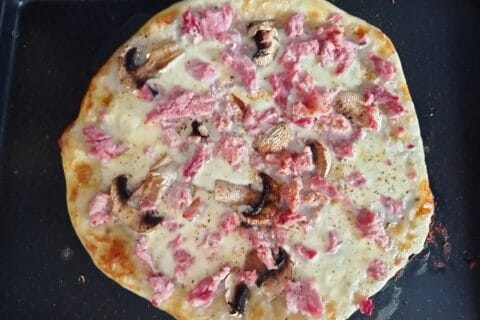 Cliquez pour zoomer ! Pizza blanche aux champignons Thermomix par vanes_9