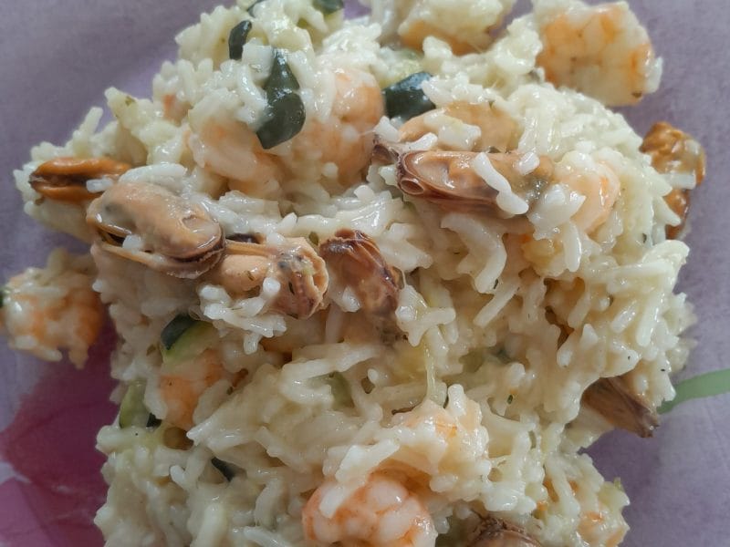 Cliquez pour zoomer ! Risotto courgettes et crevettes Thermomix par vanes_9