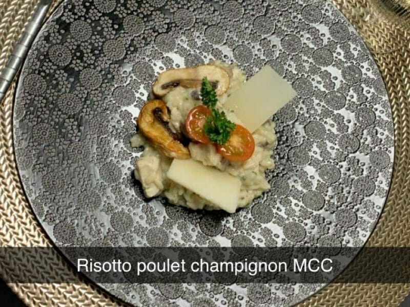 Cliquez pour zoomer ! Risotto poulet et champignons Thermomix par nikki57