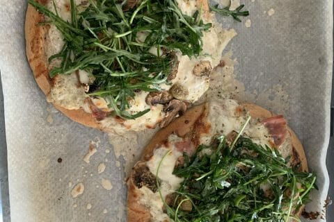 Cliquez pour zoomer ! Pizza blanche aux champignons Thermomix par naemagb