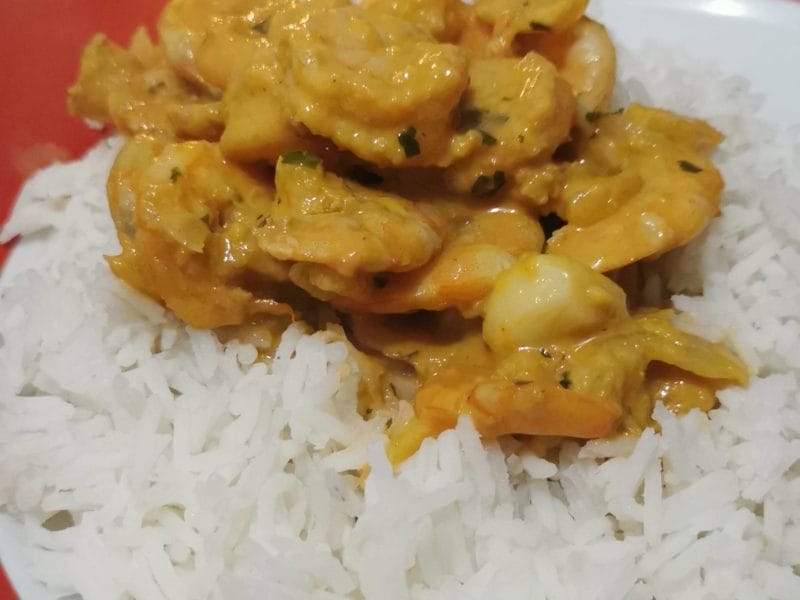 Cliquez pour zoomer ! Curry de crevettes au lait de coco Thermomix par Marine_22🐾