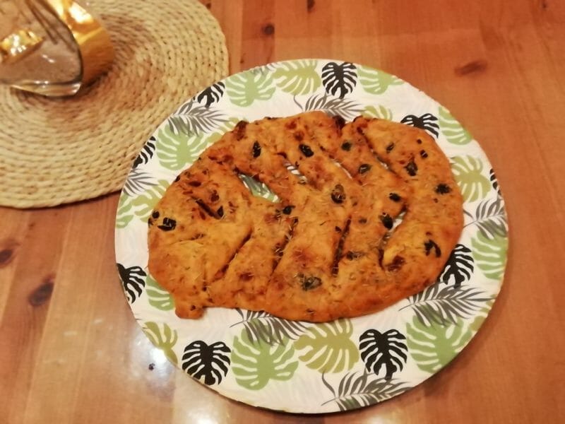 Cliquez pour zoomer ! Fougasse olives et lardons Thermomix par swan6990
