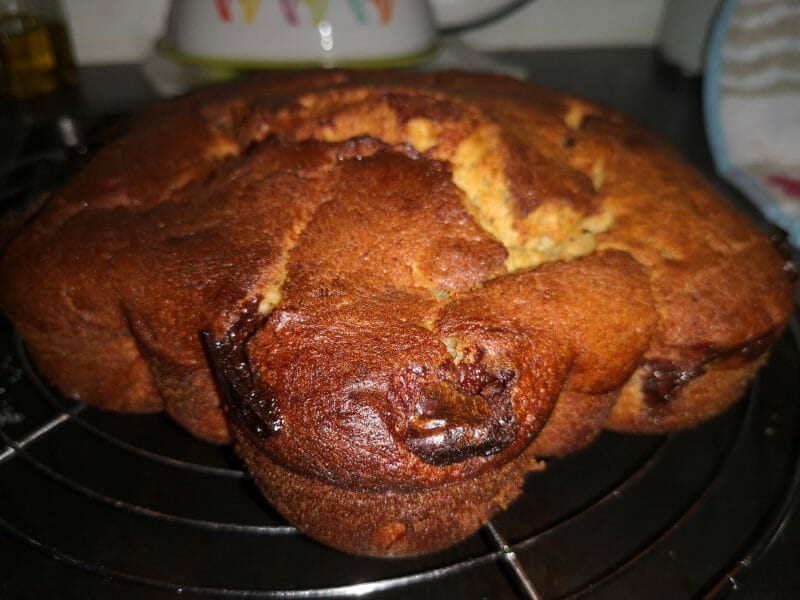 Cliquez pour zoomer ! Cake banane et pépites de chocolat Thermomix par Mumu66