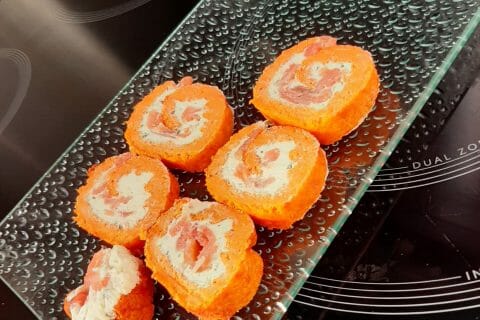 Cliquez pour zoomer ! Roulé à la tomate, saumon et fromage Thermomix par laetitia64100