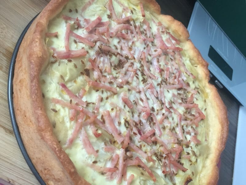 Cliquez pour zoomer ! Zwiebelkuchen – gâteau aux oignons Thermomix par mademoiselle09