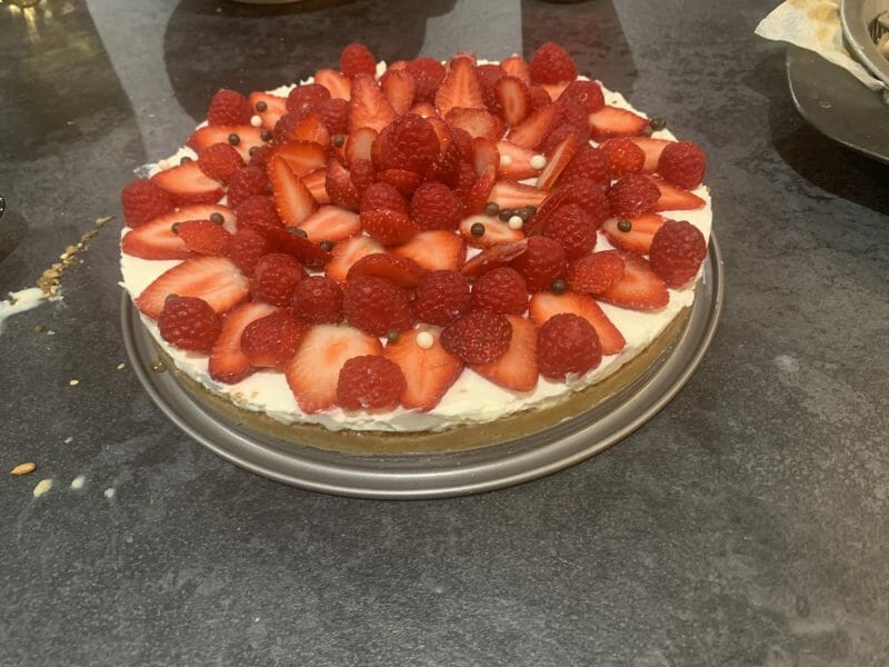 Cliquez pour zoomer ! Tarte aux fraises sans cuisson Thermomix par emma1313