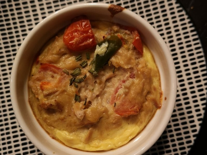 Cliquez pour zoomer ! Clafoutis de thon Thermomix par Loopss