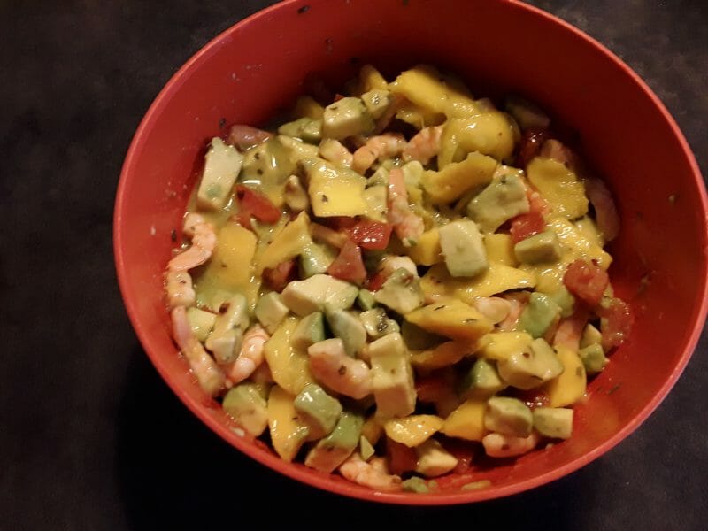 Cliquez pour zoomer ! Ceviche de crevettes, mangue, avocat Thermomix par Fabienne49