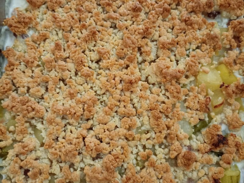Cliquez pour zoomer ! Crumble courgettes, chèvre et lardons Thermomix par Fabienne49