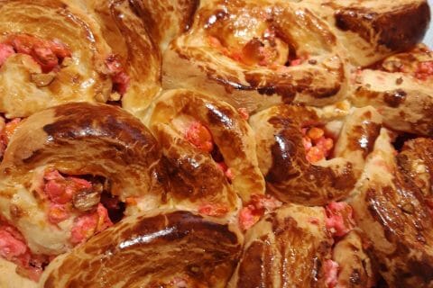 Cliquez pour zoomer ! Brioche aux pralines roses Thermomix par nadinachou