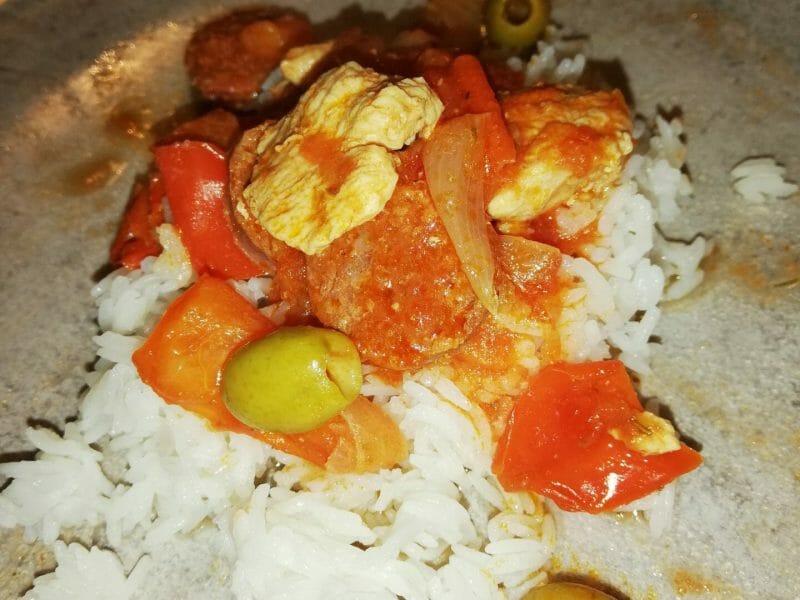 Cliquez pour zoomer ! Sauté de poulet au chorizo Thermomix par babeth20