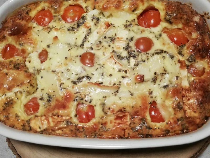 Cliquez pour zoomer ! Clafoutis tomates cerises et fromage de chèvre Thermomix par babeth20