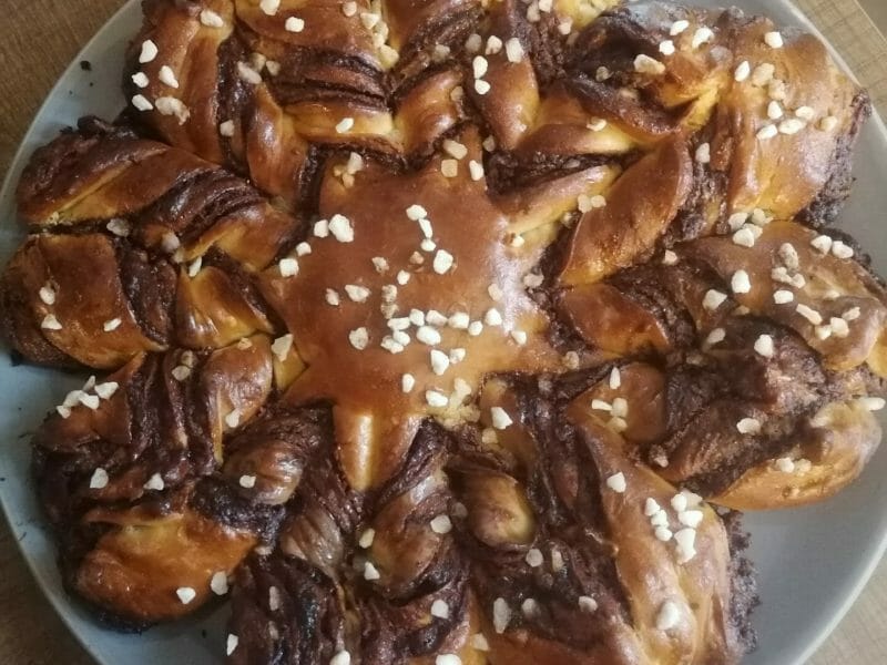Cliquez pour zoomer ! Brioche étoilée au Nutella Thermomix par alice_100