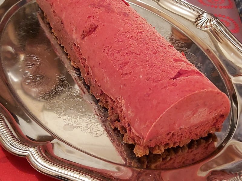 Cliquez pour zoomer ! Bûche glacée mangue et framboise Thermomix par chysou