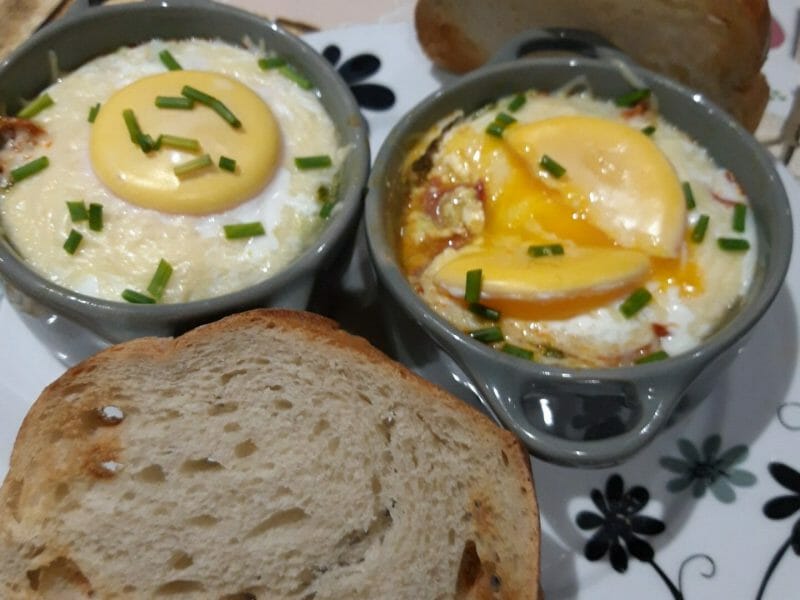 Cliquez pour zoomer ! Oeufs cocotte épinards et chorizo Thermomix par veronique_190