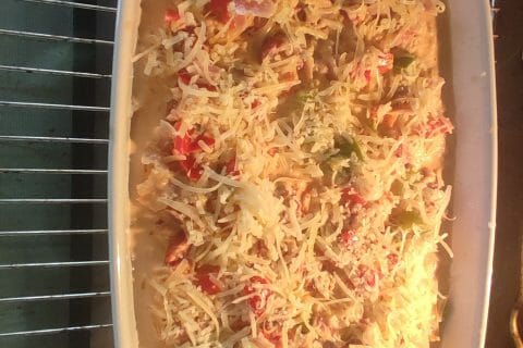 Cliquez pour zoomer ! Gratin de torsades aux merguez Thermomix par virgie23