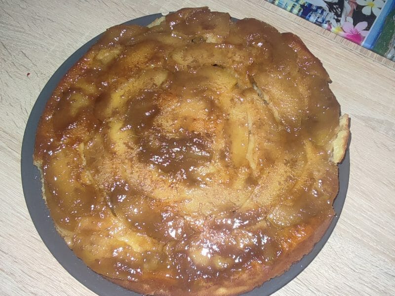Cliquez pour zoomer ! Gâteau renversé aux pommes caramélisées Thermomix par virgie23