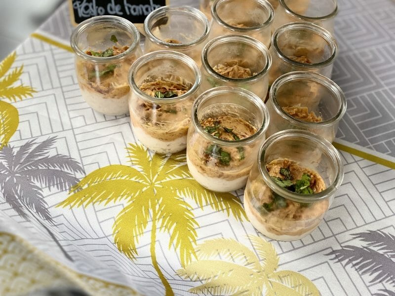 Cliquez pour zoomer ! Verrines mousse de jambon et pesto de tomates confites Thermomix par sofyko67