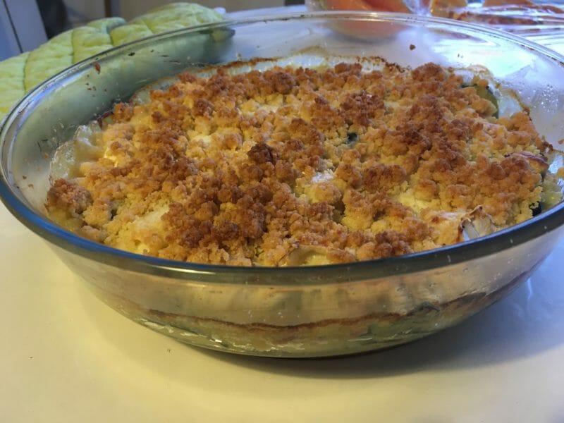 Cliquez pour zoomer ! Crumble courgettes, chèvre et lardons Thermomix par elodie68240