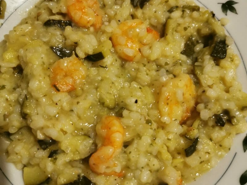 Cliquez pour zoomer ! Risotto courgettes et crevettes Thermomix par cathybike