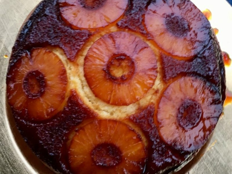 Cliquez pour zoomer ! Gâteau renversé à l’ananas Thermomix par Vania