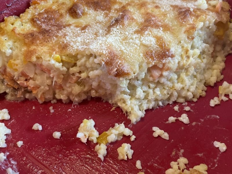 Cliquez pour zoomer ! Gratin de perles, saumon et courgettes Thermomix par noemiecaron88