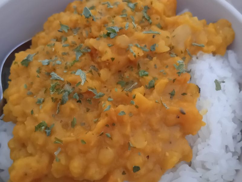 Cliquez pour zoomer ! Dhal de patate douce et de lentilles corail Thermomix par sabrimanga