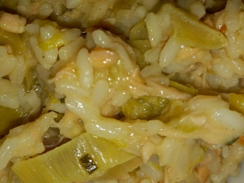 Cliquez pour zoomer ! Risotto poireaux et saumon fumé Thermomix par sabrimanga