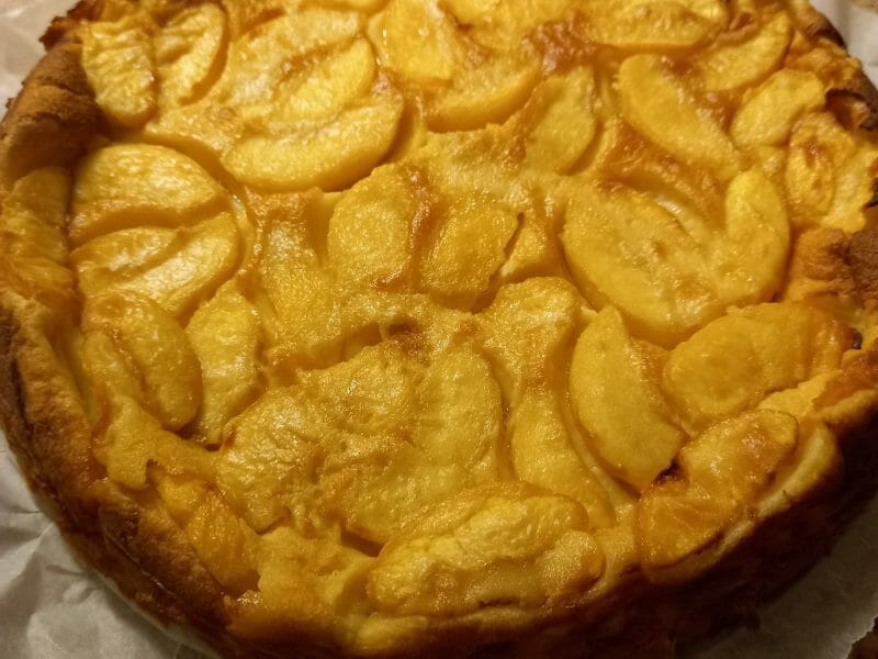 Cliquez pour zoomer ! Clafoutis aux pêches Thermomix par sabrimanga