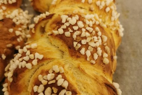 Cliquez pour zoomer ! Brioche tressée à la mie filante Thermomix par nifemix83