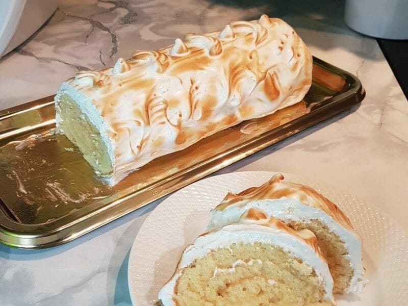 Cliquez pour zoomer ! Bûche au citron meringuée Thermomix par Sam.momiix