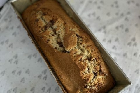 Cliquez pour zoomer ! Cake banane et pépites de chocolat Thermomix par sandrinepr