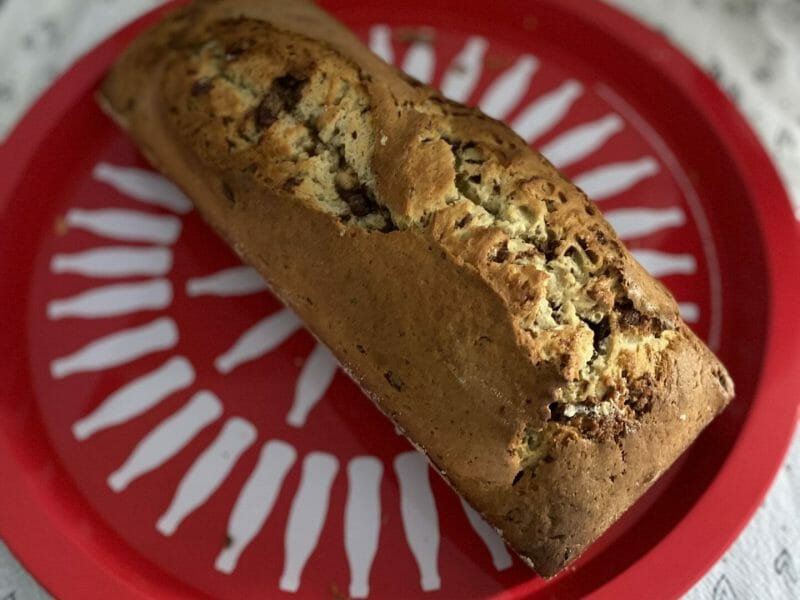 Cliquez pour zoomer ! Cake banane et pépites de chocolat Thermomix par sandrinepr