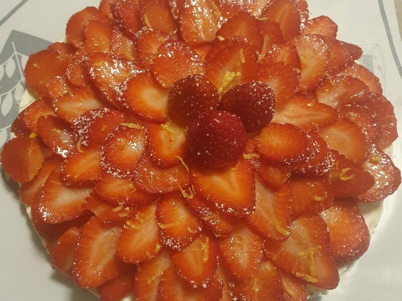 Cliquez pour zoomer ! Tarte aux fraises sans cuisson Thermomix par !!