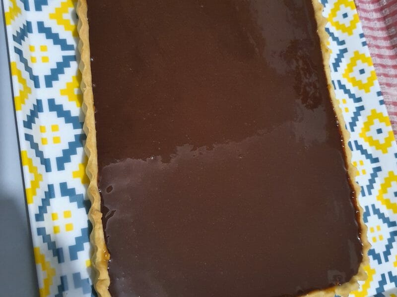 Cliquez pour zoomer ! Tarte au chocolat et cacahuètes caramélisées Thermomix par jessica38l