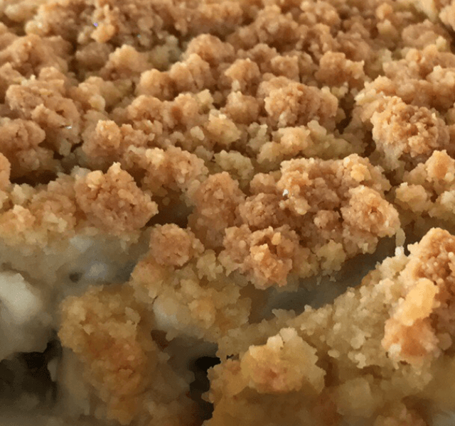 Cliquez pour zoomer ! Crumble courgettes, chèvre et lardons Thermomix par Julie11