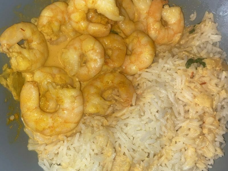 Cliquez pour zoomer ! Curry de crevettes au lait de coco Thermomix par alexandra_264