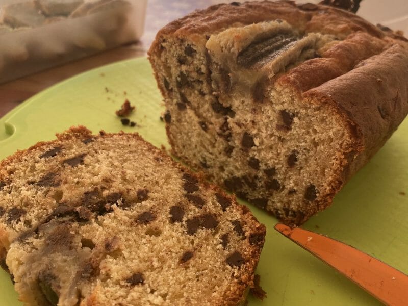 Cliquez pour zoomer ! Cake banane et pépites de chocolat Thermomix par julie_650